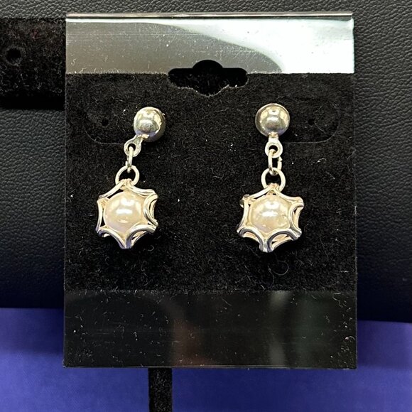 Lucas Lameth LUC 925 Sterling Faux Pearl Necklace & (Unbranded) Earrings - Picture 3 of 15